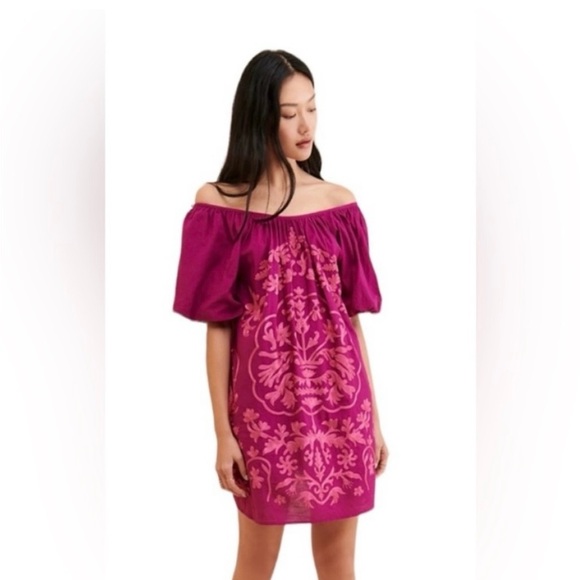 Free People Dresses & Skirts - Free People Fiona Embroidered Mini Dress
Magenta XS
